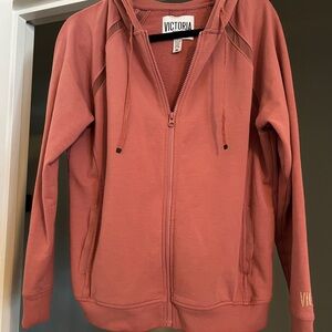 Muave Pink Victoria Sport Women’s Zip Up Hoodie with Pockets and Mesh size XS